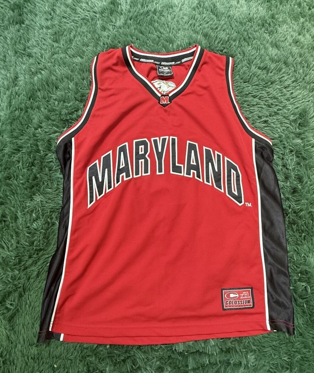 Maryland Terrapins Colosseum Sports Red Basketball Jersey #3 Men's XXL NCAA